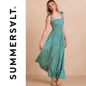 EUC Summersalt Maxi Dress in Green, Size Small